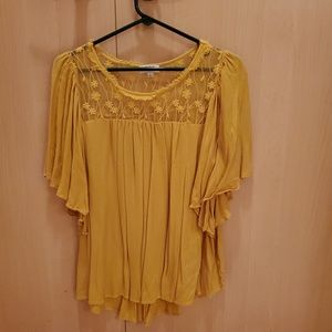 Mustard fashion top